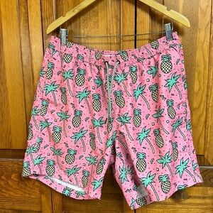 Maamgic Pink/Pineapple Swim Trunks w/Mesh Lining Size XXL